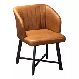 Полукресло Loft браун на каркасе из металла