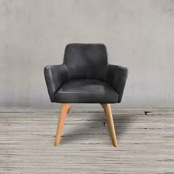 Полукресло с обивкой из натуральной кожи