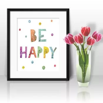 Постер be Happy а4