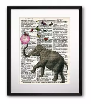 Постер Elephant And Balloon а3