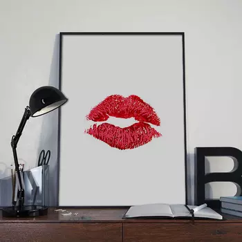 Постер "Kiss" а3 (красный)