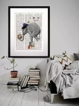 Постер mr. Elephant а4 на бумаге