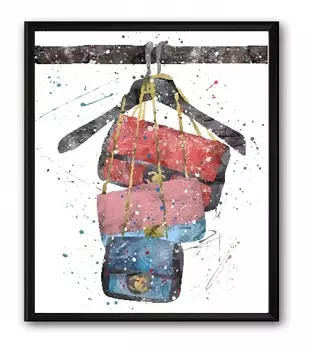 Постер сумки Chanel а3 на бумаге