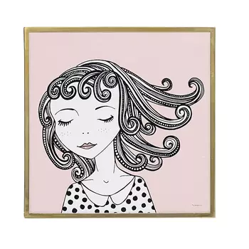 Постер в раме Dreamy Girl из металла и стекла