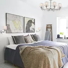 Потолочная люстра Amalfi с серебряными абажурами