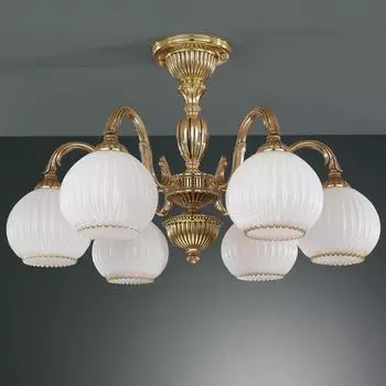 Потолочная люстра Angelo с белыми плафонами из стекла