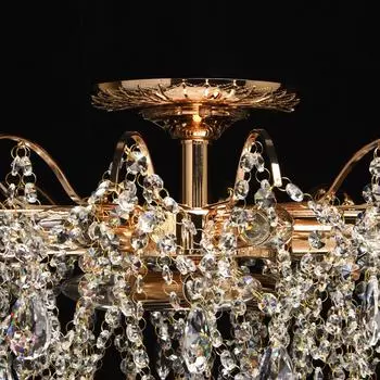 Потолочная люстра бриз из хрусталя