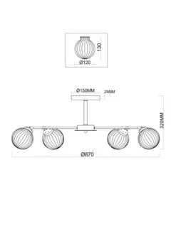 Потолочная люстра Daisy с прозрачными плафонами