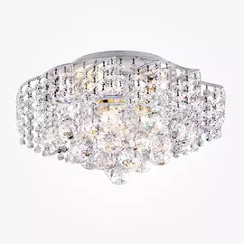 Потолочная люстра Eurosvet шарм белый с серебром Strotskis