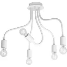 Потолочная люстра Flex на пять лампочек белого цвета