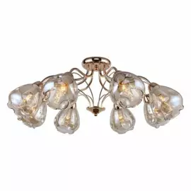 Потолочная люстра Galanta с бежевыми плафонами из стекла
