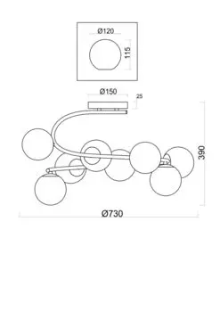 Потолочная люстра Galaxy с круглыми плафонами