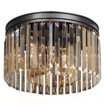 Потолочная люстра из хрусталя янтарного цвета