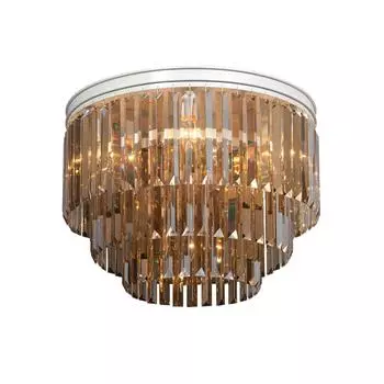 Потолочная люстра из янтарного стекла