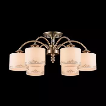 Потолочная люстра Ksenia с бежевыми абажурами