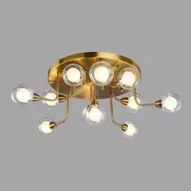 Потолочная люстра латунного цвета