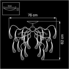 Потолочная люстра Lightstar Manica c подвесками из стекла