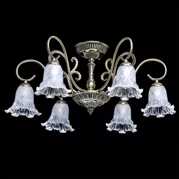 Потолочная люстра моника с плафоном из стекла