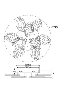 Потолочная люстра Myrtle белого цвета