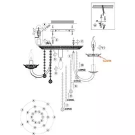 Потолочная люстра Odeon Barra