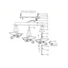 Потолочная люстра подснежник из металла и стекла