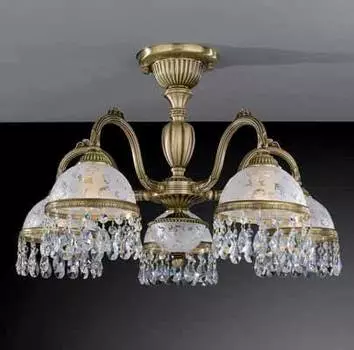 Потолочная люстра Reccagni Angelo c подвесками из стекла