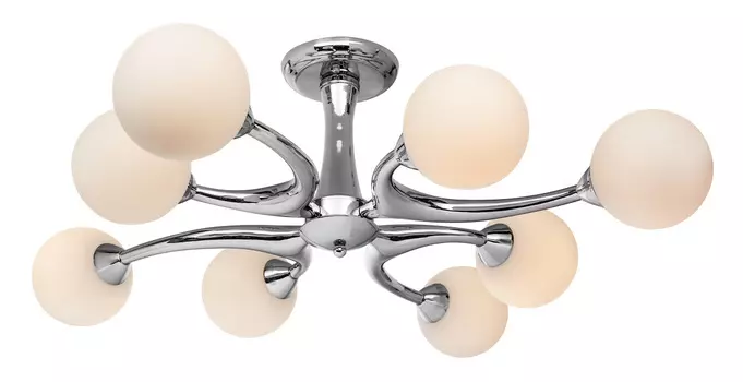 Потолочная люстра Silver Light "Premium" с плафонами из белого стекла