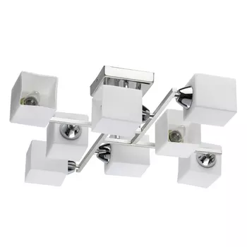 Потолочная люстра тетро с белыми плафонами