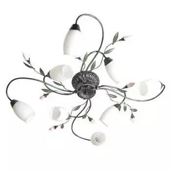 Потолочная люстра верона с белыми плафонами