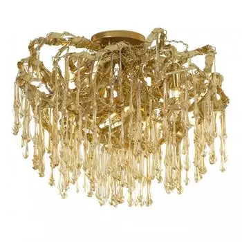 Потолочная люстра золотого цвета