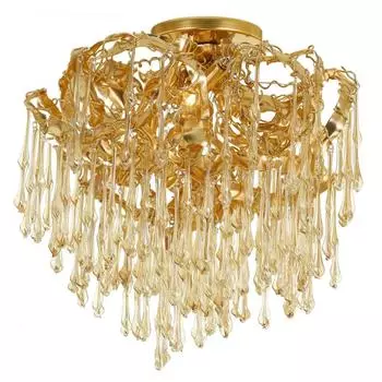 Потолочная люстра золотого цвета