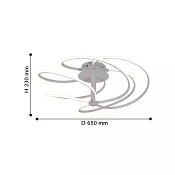 Потолочная светодиодная люстра Impeditis белого цвета
