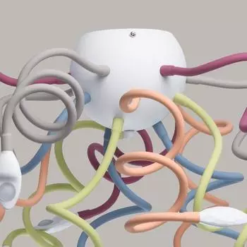 Потолочная светодиодная люстра зиген из силикона и металла