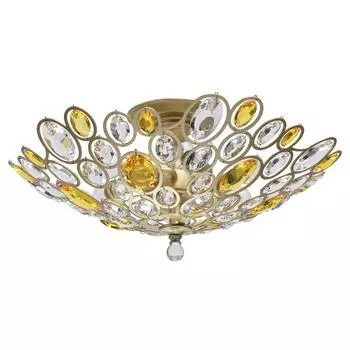 Потолочный светильник лаура с хрустальными вставками