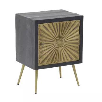 Прикроватная тумба черно-золотого цвета