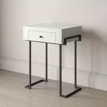 Прикроватная тумба Diona белого цвета