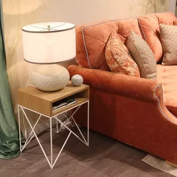 Прикроватная тумба Prince White светлый дуб