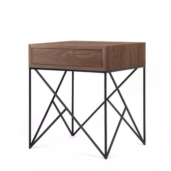 Прикроватная тумба с ящиком Prince Box Black американский орех