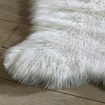 Прикроватный коврик Livio под мутон серого цвета 55x90 см