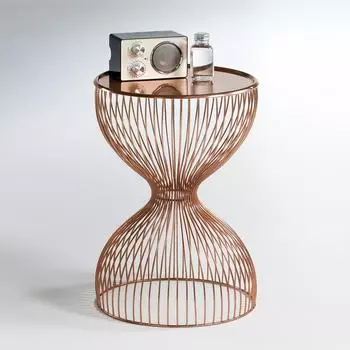 Прикроватный столик из проволоки Janik бежевого цвета