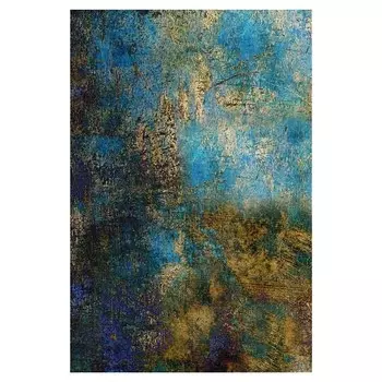 Принт на подрамнике в коричнево-синих тонах