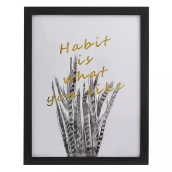 Принт в раме черного цвета