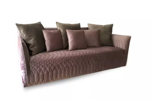Прямой диван шелли сиреневого цвета