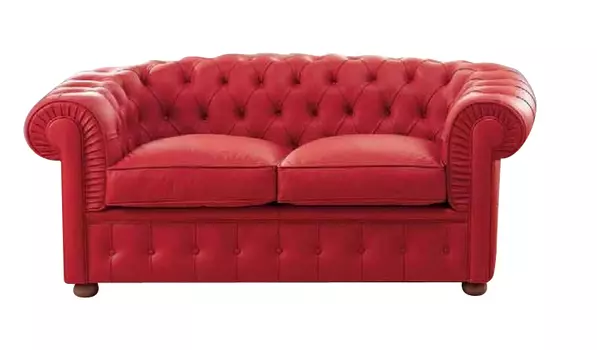 Прямой двухместный диван Chesterfield