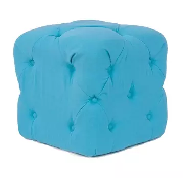Пуф Amrit Teal голубого цвета