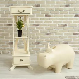 Пуф бегемот мини темно-коричневого цвета