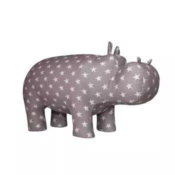 Пуф бегемот мини велюр Liverpool_Star Col.09