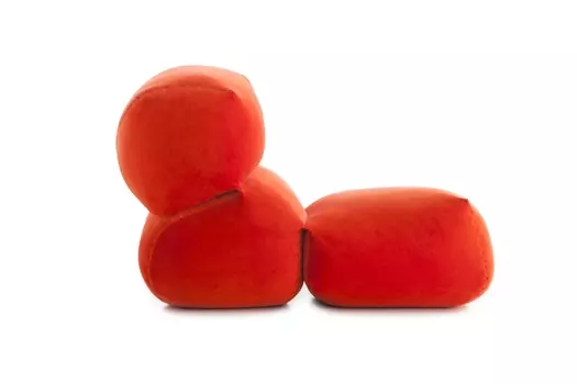 Пуф Grapy красного цвета