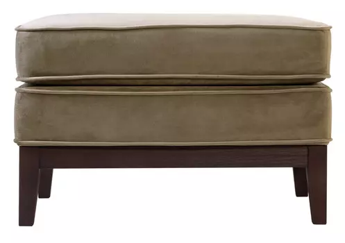 Пуф модерн серебряный дождь на ножках из массива бука