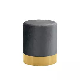Пуф на золотом основании Domane темно-серого цвета